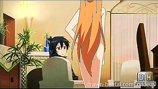 Asuna Ignites Fiery Romance with Brave Hero in Fantastical Anime Realm