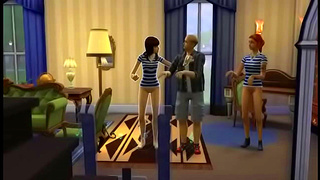 Alluring Anime Sims Couple Sparks Hot Temptation in Forbidden Tryst