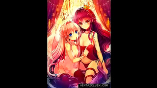 Seductive Anime Girls in Alluring Ecchi Poses – Mesmerizing Softcore Fantasy Art