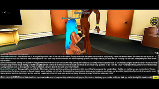 IMVU Beauty Gets Rough DP After Fiery Blowjob in Luxury Suite