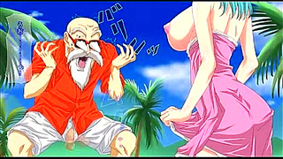 Bulma Seduces Master Roshi in Sultry Dragon Ball Tryst