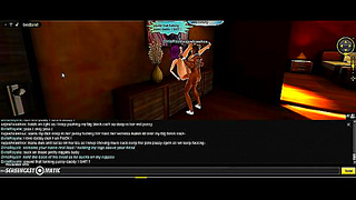 Anime Beauty Teases Her Man in Sultry IMVU Lovemaking Scene