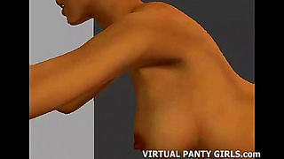 Seductive Anime Beauty Bares All in Steamy Strip Tease Oral Delight