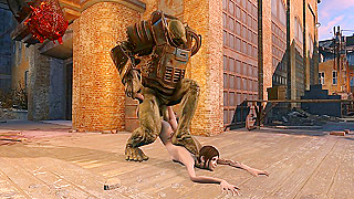 Adorable Tiny Hentai Babe Gets Pounded by Massive Fallout Beast Dick