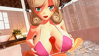 Busty Maid Teases Client with Sensual Tit-Fuck at Naughty Spa Encounter