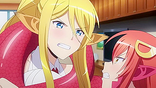Busty Beastgirls Seduce Nerd in Wild Mythical Harem Encounter