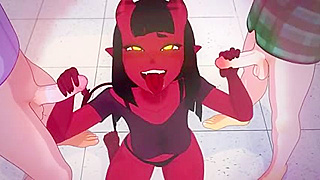 Meru Tempts Innocent Chess Boys in Hot Demon Academy Encounter