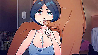 Time Stops as Short-Haired Cutie Craves Cock — Deep Throat Begins