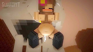 Minecraft Babe Explores Dark Mineshaft Finds Steamy Escape