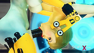 Shemale Android Explores Forbidden Lust in Futuristic 3D LabFantasy