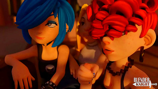 Goth Girl Teases Ed with Seductive Oral Play Beneath the Moonlit Sky