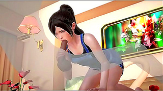 Luscious Long Haired Goddess Seduces Her Mate in Hot 3D Hentai Tryst
