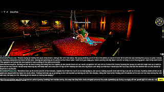 Triad Lust in Violet Hues: 3D Siren Rules Her Men in IMVU Realm