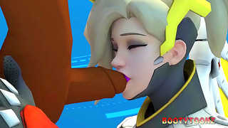MERCYS CURVES RIDE A MONSTER COCK IN HOT 3D HENTAI ACTION