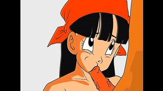 Pan Teases Goku with Sultry Blowjob Pleasurable Moans in DBZ Fantasy