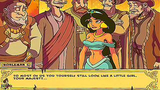 Jasmine Takes Control in Seductive Harem Fantasy with Willing Slaves