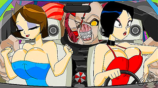 Claires Curves Bounce Amid Chaos in Hot Resident Evil Zombie Encounter