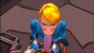 Samus Pleasures Partner with Seductive Blowjob in Hot Hentai Encounter
