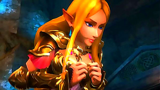 Princess Zelda Enjoys Royal Treatment with Hot 3D Blowjob Animation