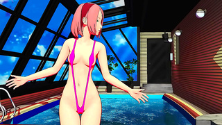 Sakure Teases Sasuke with a Seductive Dance in Hot Naruto Encounter