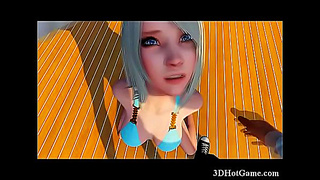 Stunning 3D Goddess Impales Herself on Thick Dick Then Rides Wildly