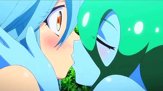 Cute Anime Girls Ignite Passionate Romance with Sultry Kisses and Heat