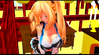 Mirai Akaris Seductive Metamorphosis in Hot MMD Fantastical Tryst