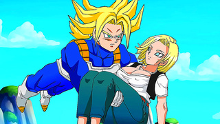 Trunks Rescues Voluptuous Android 18 Leading to Hot creampie Romance