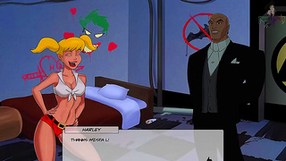 Batgirl Supergirl Tease Harley Quinn with Seductive Orals in Hot Tryst