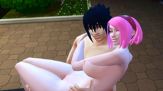 Sakura Sasukes Secret Rendezvous Sparks Hot Passion in Naruto Realm