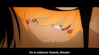 Koyomi Meets Senjougaharas Tempting Allure in Hot Bakemonogatari Encounter