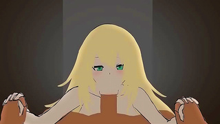 Atago Seduces Her Captain with Steamy Blowjob Leading to Creampies