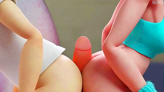Callie Maries Steamy Hentai Ride with Thick 3D Curves Collide