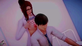 Redheaded Nurse Tempts Arrogant Doctor with Sultry in Steamy Encounter