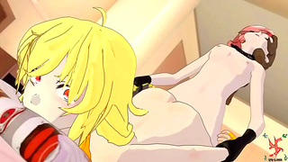 Neo Dominates Yang in Hot 3D Hentai Action