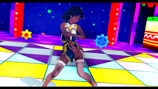 Curvy Manga Muse Dances Under Fiery Skies in Steamy Summer Night Encounter