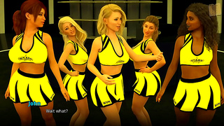 Busty Cheerleader Tempts Fans with Juicy Curves Hot Strip Tease in 3Dantasy
