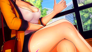 Step-Sisters Tempted by Their Handsome Boss in Sultry Anime Encounter