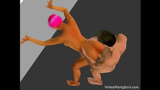 Voluptuous Hentai Babe Devours Hard Dick in Hot VR Blowjob Action