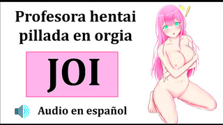 Mafuyu-Sensei Leads Steamy Hentai Threesome JOI Fantasy With Eager Students