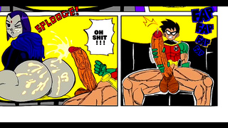 Raven Starfires Forbidden Tryst Ignites Passion in Teen Titans Hentai