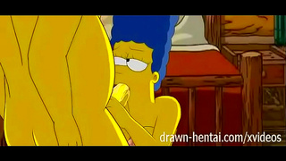 Homer and Busty Marge Heat Up Their Marriage Bed in Steamy Hentai Fun
