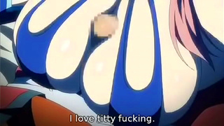 Busty Hentai Beauty Moaning Loudly as Big Tits Stimulate Hard Cock