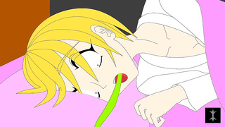 Blonde Goddess Tempted by Alluring Monster in Hot Anime Tryst