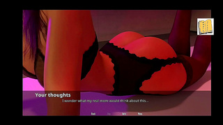 Brunette Teen Treats Muscular Gamer to Sensual Blowjob in Steaming Visual Novel Scene