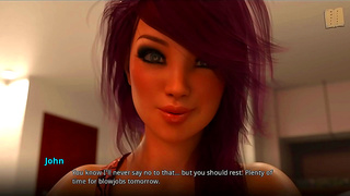 Three Curvy Teens Seduce John in Sultry Ecchi VN Fantasy Adventure