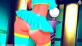 Voluptuous Hentai Vixen Seduces in Sensual Hat Strip Showdown