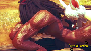 Furry Alpha Claims His Bunny Mate Under Firelight—Hot Cream Pie Climax