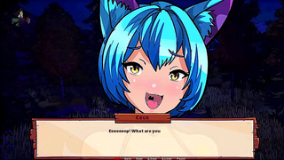 Blonde Catgirl Serves Seductive Whispers Steamy Pleasures in Anime Caf