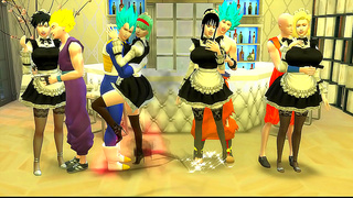 Saiyan Masters Punish Naughty Dragon Girls Firm Bottom